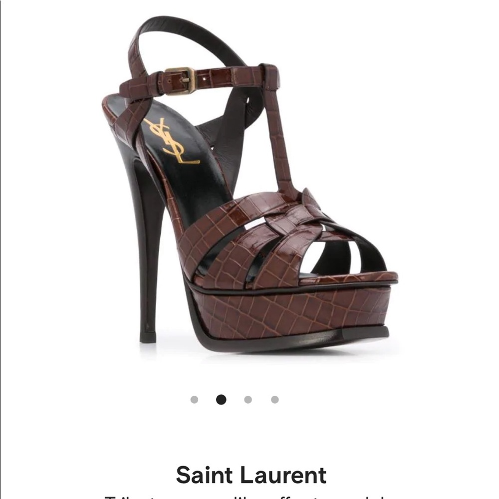 YSL Tribute crocodile effect sandal